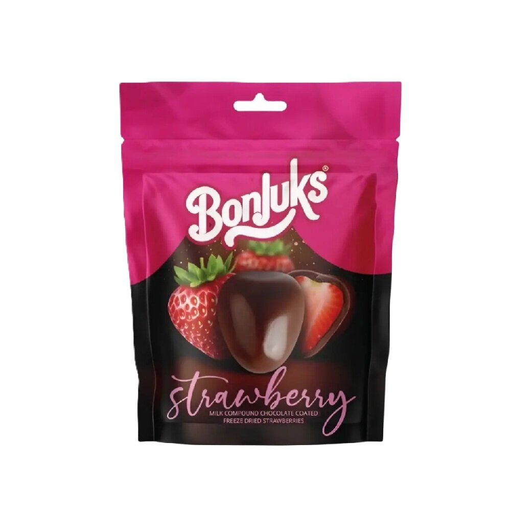 Bonjuks Freeze Dried Strawberry Milk Chocolate 80g