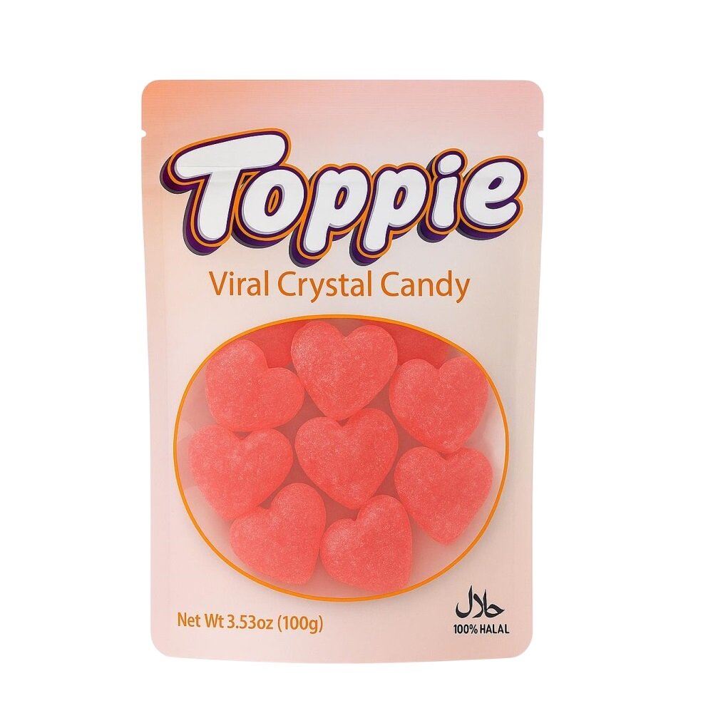 TOPPIE Viral Crystal Candy Strawberry 100g